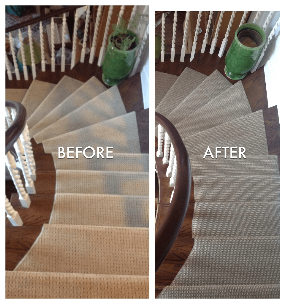 Before after stairs carpeting | Flooring By Design